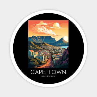 A Pop Art Travel Print of Cape Town - South Africa Magnet